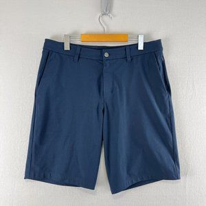 LULULEMON Commission Short Mens 34 11" Navy Blue Warpstreme Commute NWOT